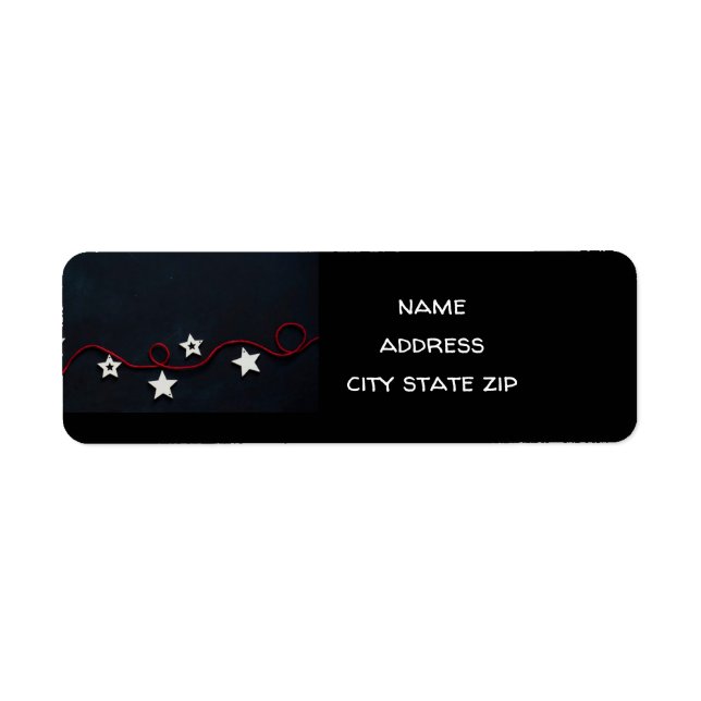 **COOL MERRY CHRISTMAS** RETURN ADDRESS LABEL (Front)