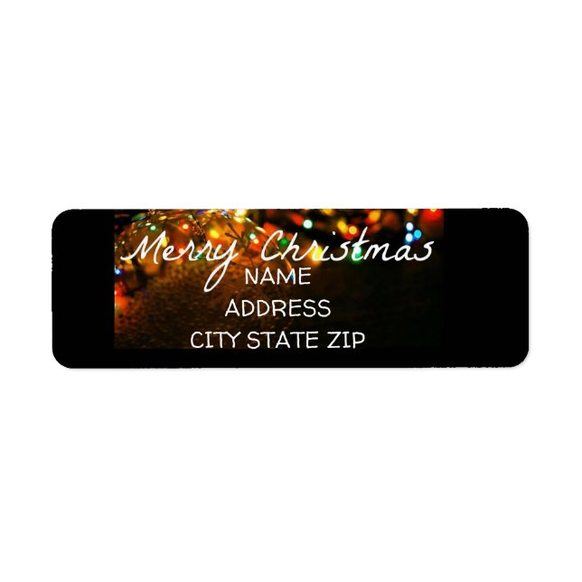 **COOL MERRY CHRISTMAS** RETURN ADDRESS LABEL (Front)