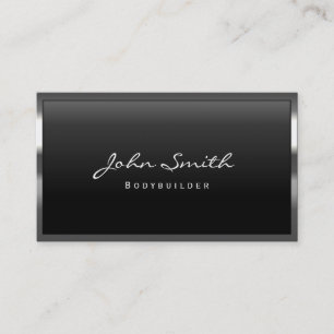 Cool Metal Border Bodybuilding Business Card