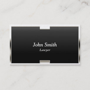Cool Metal Border Lawyer Dark Business Card
