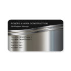 Cool Metallic Looking Construction Business Cards