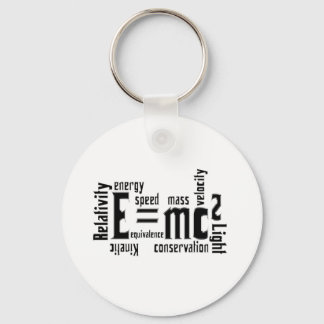 Cool Metallic Science Mass Equivalence Key Ring