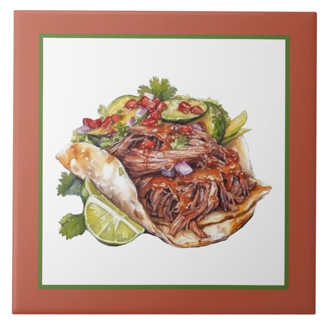 cool Mexican food home Business crafting  Tile (Front)