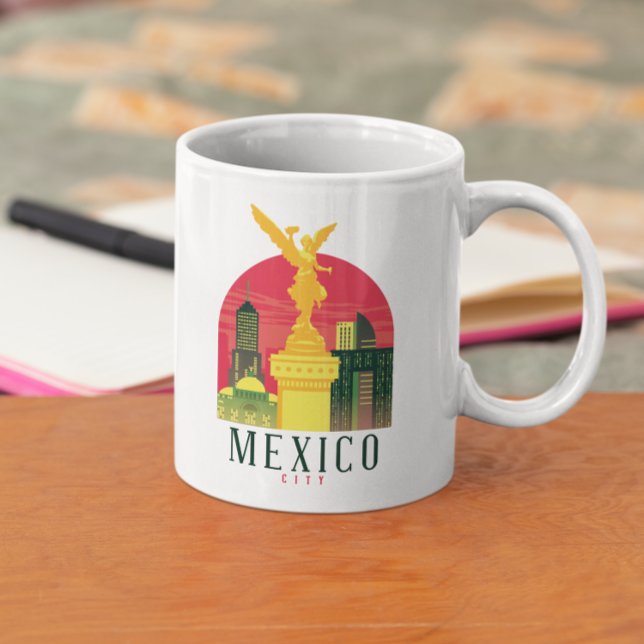 Cool Mexico City Vintage Travel Coffee Mug (Mexico City Vintage Travel Coffee Mug)