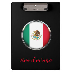 Cool Mexico Flag Design Clipboard
