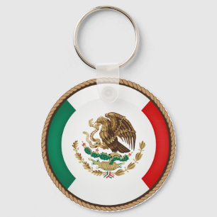 Cool Mexico Flag Seal Key Ring