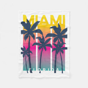 Cool Miami Florida Graphic Design Tees, I Love Mia Fleece Blanket
