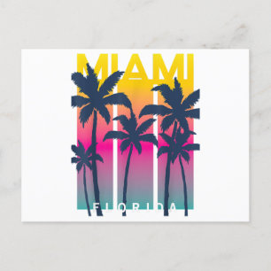 Cool Miami Florida Graphic Design Tees, I Love Mia Holiday Postcard