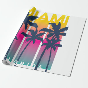 Cool Miami Florida Graphic Design Tees, I Love Mia Wrapping Paper