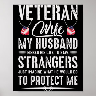 Cool Military Veteran Gift For Husband Husband Poster