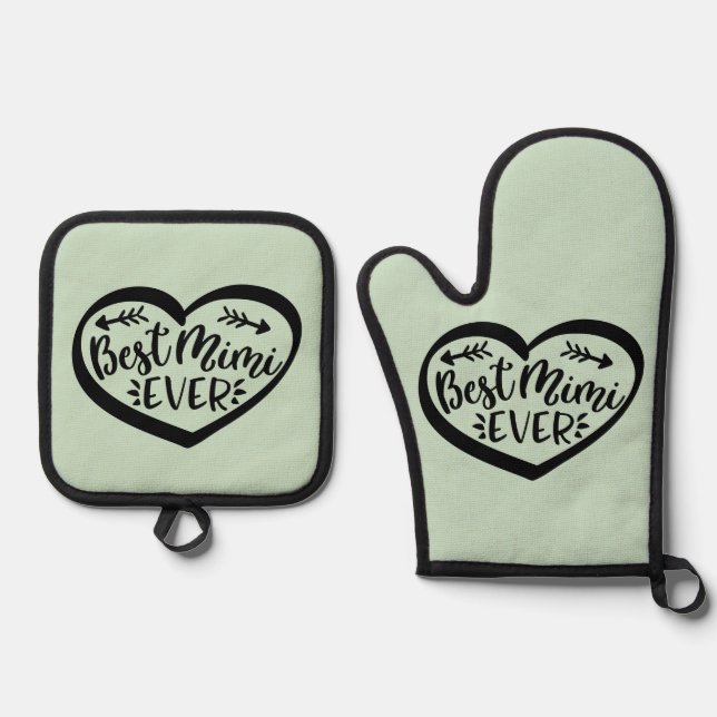 Cool Mimi Club, Mimi Gift Oven Mitt & Pot Holder Set (Front)