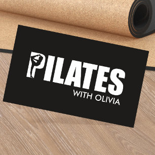 Cool Minimal Pilates Instructor  Business Card