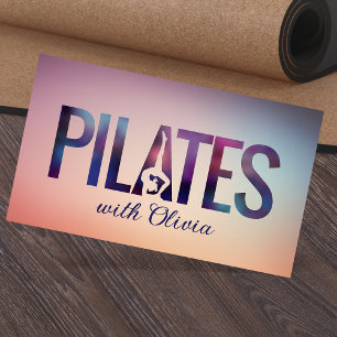 Cool Minimal Pilates Instructor  Business Card