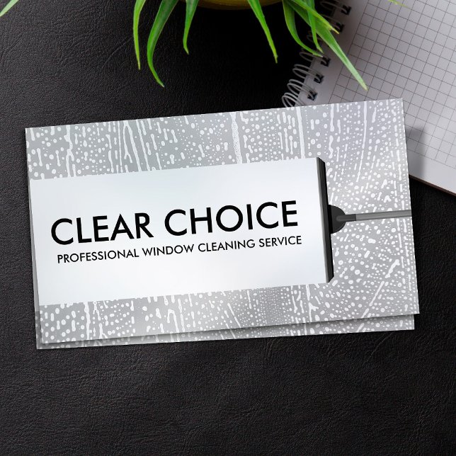 Cool Minimal Window Cleaning Services Business Card (Creator Uploaded)