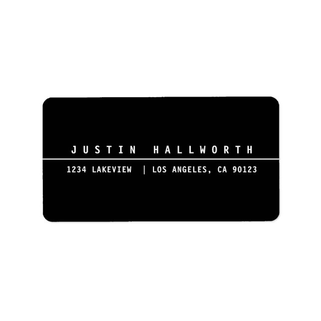 Cool Minimalist Black & White Label (Front)