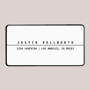 Cool Minimalist Black & White Label