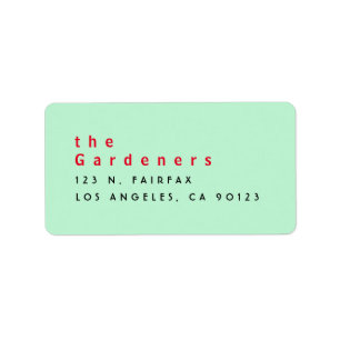 Cool Minimalist Green Red Black Label