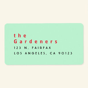 Cool Minimalist Green Red Black Label