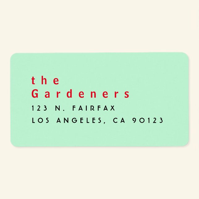 Cool Minimalist Green Red Black Label (Creator Uploaded)