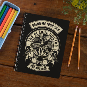 Cool Minimalist Plague Doctor Vintage    Notebook