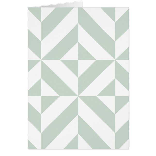 Cool Mint Geometric Deco Cube Pattern (Front)