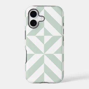 Cool Mint Geometric Deco Cube Pattern