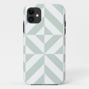 Cool Mint Geometric Deco Cube Pattern Case-Mate iPhone Case