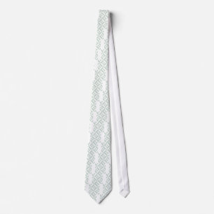 Cool Mint Geometric Deco Cube Pattern Tie