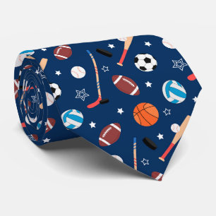cool mixed sports tiled pattern tie