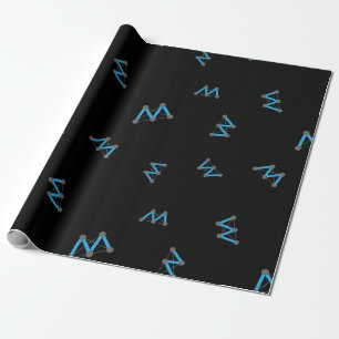 Cool Moac Cryptocurrency Coin Sign Pattern Wrapping Paper