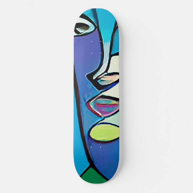Cool Modern Abstract Art Skateboard Deck (Front)