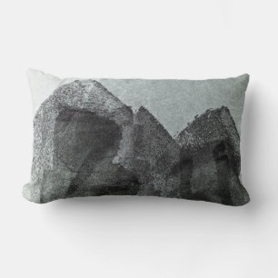 cool modern Abstract black painting Design art Lumbar Cushion
