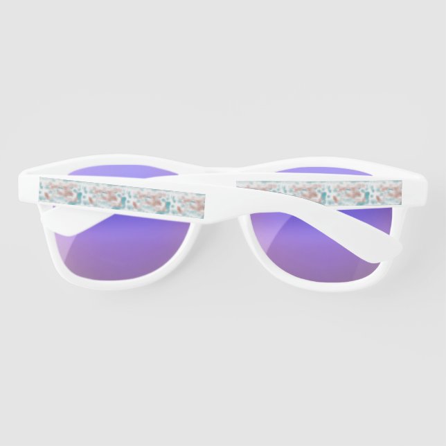 Cool Modern Abstract Clouds Sunglasses (Back)