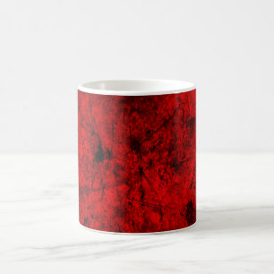 Cool modern abstract red grunge design art coffee mug