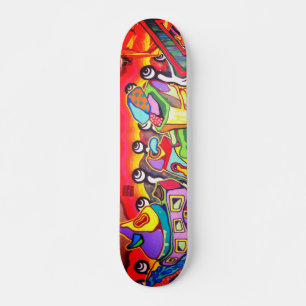 Cool Modern Abstract Street Art Skateboard