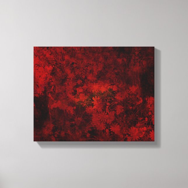 Cool, modern art of floral / flower pattern canvas print (Front)