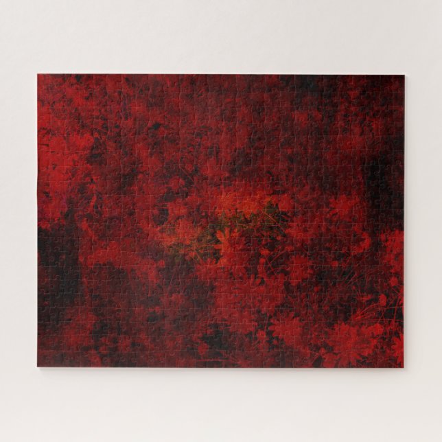 Cool, modern art of floral / flower pattern jigsaw puzzle (Horizontal)