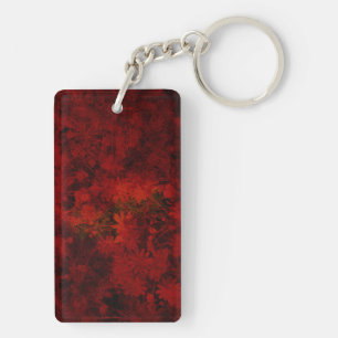 Cool, modern art of floral / flower pattern key ring