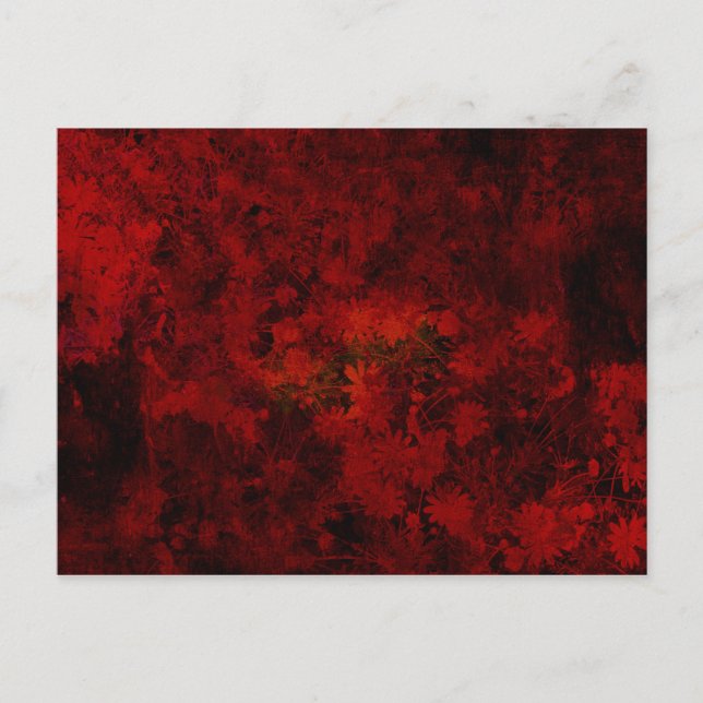 Cool, modern art of floral / flower pattern postcard (Front)