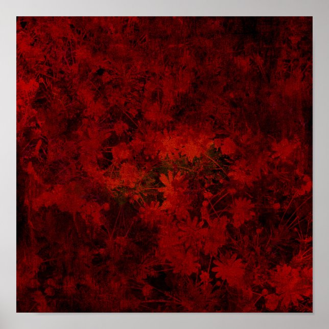 Cool, modern art of floral / flower pattern poster (Front)