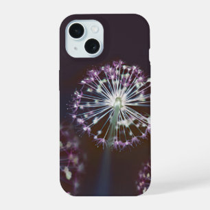 Cool Modern Artistic Purple Floral  iPhone 15 Case