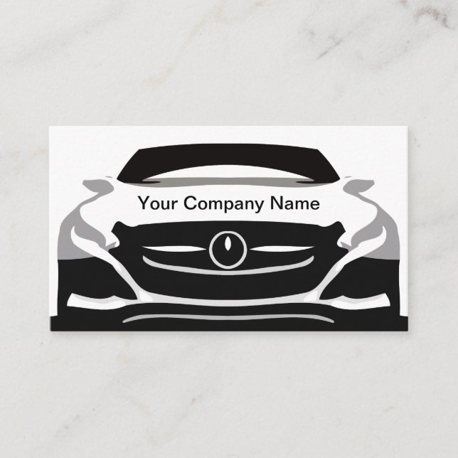 Cool Modern Automotive Business Card Template (Front)