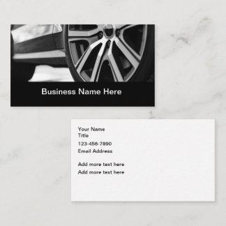 Cool Modern Automotive Business Card Tire Closeup