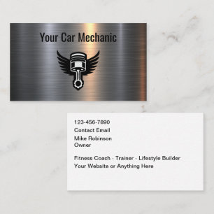 Cool Modern Automotive Mechanic Business Cards