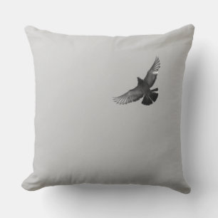 Cool modern B&W flying bird design Outdoor Cushion