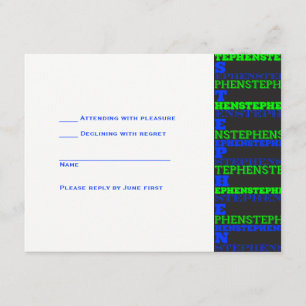 Cool Modern Bar Mitzvah RSVP Stephen Card