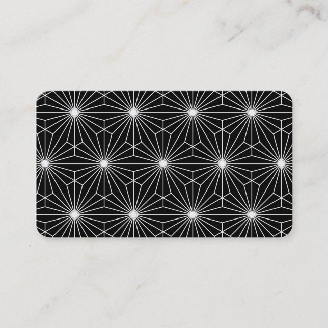 Cool Modern Black and White Optical Illusion Business Card (Front)