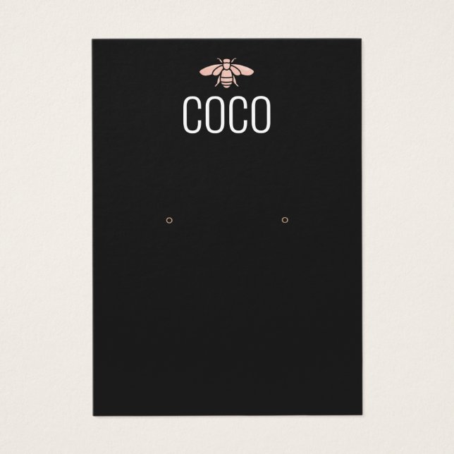 Cool Modern Black Bee Earring Jewellery Display (Front)