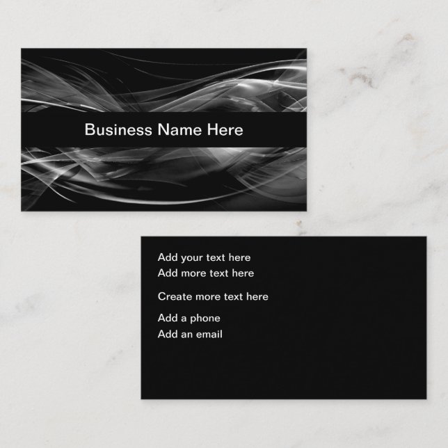 Cool Modern Business Professional Card (Front/Back)