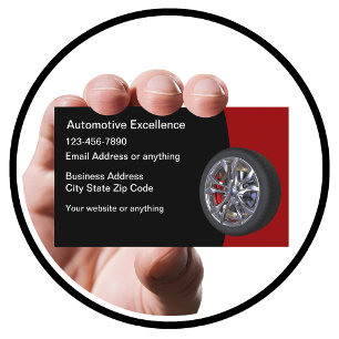 Cool Modern Car Tire Theme Business Cards